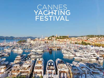 Aerial view of Cannes Yachting Festival in France